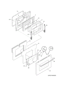 Oven Door parts for Kenmore Range 790.76503510 (79076503510, 790 76503510) from AppliancePartsPros.com