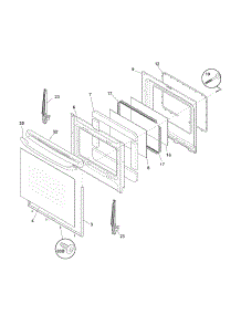 Door parts for Kenmore Range 790.77459800 (79077459800, 790 77459800) from AppliancePartsPros.com