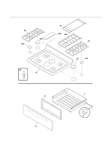 Top / Drawer parts for Kenmore Range 790.77464800 (79077464800, 790 77464800) from AppliancePartsPros.com