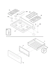 Top / Drawer parts for Kenmore Range 790.77464801 (79077464801, 790 77464801) from AppliancePartsPros.com
