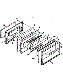 Door parts for Kenmore Range 790.77471790 (79077471790, 790 77471790) from AppliancePartsPros.com