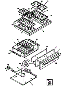Top / Drawer parts for Kenmore Range 790.77471790 (79077471790, 790 77471790) from AppliancePartsPros.com