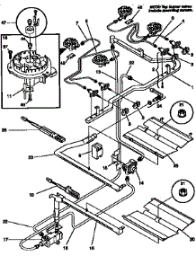 Burner parts for Kenmore Range 790.77475790 (79077475790, 790 77475790) from AppliancePartsPros.com