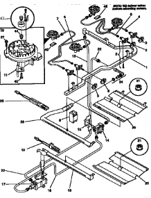Burner parts for Kenmore Range 790.77476790 (79077476790, 790 77476790) from AppliancePartsPros.com