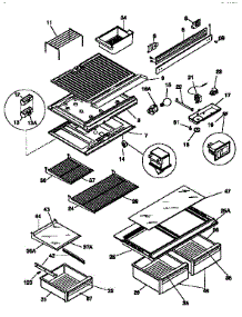 Separator And Shelves parts for Kenmore Refrigerator 253.9348720 (2539348720, 253 9348720) from AppliancePartsPros.com