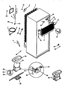Unit Parts parts for Kenmore Refrigerator 253.9363001 (2539363001, 253 9363001) from AppliancePartsPros.com
