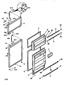 Doors parts for Kenmore Refrigerator 253.9363082 (2539363082, 253 9363082) from AppliancePartsPros.com