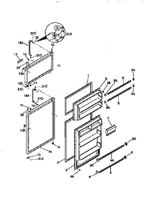 Doors parts for Kenmore Refrigerator 253.9363090 (2539363090, 253 9363090) from AppliancePartsPros.com