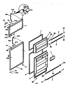 Doors parts for Kenmore Refrigerator 253.9363093 (2539363093, 253 9363093) from AppliancePartsPros.com
