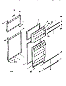 Doors parts for Kenmore Refrigerator 253.9366003 (2539366003, 253 9366003) from AppliancePartsPros.com