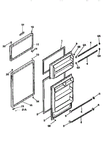 Doors parts for Kenmore Refrigerator 253.9366010 (2539366010, 253 9366010) from AppliancePartsPros.com