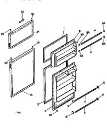 Doors parts for Kenmore Refrigerator 253.9366012 (2539366012, 253 9366012) from AppliancePartsPros.com