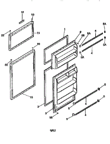 Doors parts for Kenmore Refrigerator 253.9366014 (2539366014, 253 9366014) from AppliancePartsPros.com