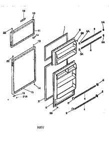 Doors parts for Kenmore Refrigerator 253.9366015 (2539366015, 253 9366015) from AppliancePartsPros.com