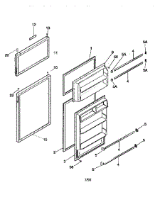 Door parts for Kenmore Refrigerator 253.9366016 (2539366016, 253 9366016) from AppliancePartsPros.com