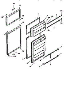 Doors parts for Kenmore Refrigerator 253.9366080 (2539366080, 253 9366080) from AppliancePartsPros.com