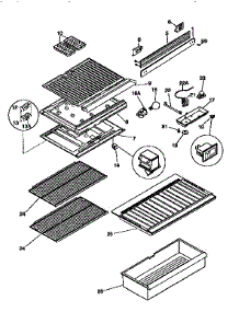 Separator And Shelves parts for Kenmore Refrigerator 253.9366081 (2539366081, 253 9366081) from AppliancePartsPros.com