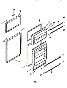 Doors parts for Kenmore Refrigerator 253.9366084 (2539366084, 253 9366084) from AppliancePartsPros.com