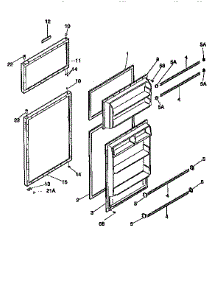 Doors parts for Kenmore Refrigerator 253.9366090 (2539366090, 253 9366090) from AppliancePartsPros.com