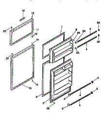 Doors parts for Kenmore Refrigerator 253.9366091 (2539366091, 253 9366091) from AppliancePartsPros.com