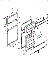 Doors parts for Kenmore Refrigerator 253.9366101 (2539366101, 253 9366101) from AppliancePartsPros.com