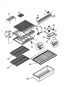 Separator Ans Shelves parts for Kenmore Refrigerator 253.9366101 (2539366101, 253 9366101) from AppliancePartsPros.com