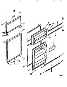 Doors parts for Kenmore Refrigerator 253.9366103 (2539366103, 253 9366103) from AppliancePartsPros.com