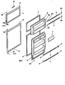 Doors parts for Kenmore Refrigerator 253.9366104 (2539366104, 253 9366104) from AppliancePartsPros.com