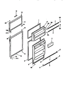 Doors parts for Kenmore Refrigerator 253.9366110 (2539366110, 253 9366110) from AppliancePartsPros.com