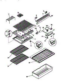 Separator And Shelves parts for Kenmore Refrigerator 253.9366111 (2539366111, 253 9366111) from AppliancePartsPros.com