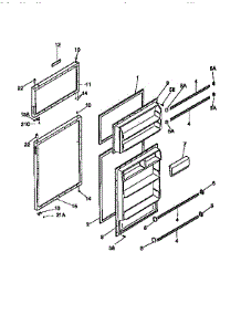 Doors parts for Kenmore Refrigerator 253.9366111 (2539366111, 253 9366111) from AppliancePartsPros.com