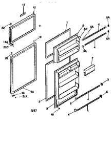 Doors parts for Kenmore Refrigerator 253.9366114 (2539366114, 253 9366114) from AppliancePartsPros.com