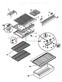 Shelves parts for Kenmore Refrigerator 253.9366116 (2539366116, 253 9366116) from AppliancePartsPros.com