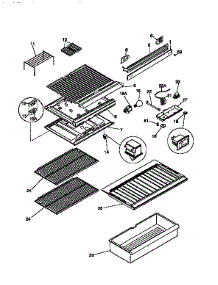 Separator And Shelves parts for Kenmore Refrigerator 253.9366180 (2539366180, 253 9366180) from AppliancePartsPros.com