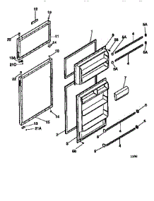 Doors parts for Kenmore Refrigerator 253.9366183 (2539366183, 253 9366183) from AppliancePartsPros.com
