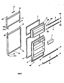 Doors parts for Kenmore Refrigerator 253.9366185 (2539366185, 253 9366185) from AppliancePartsPros.com