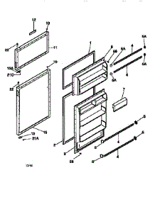 Doors parts for Kenmore Refrigerator 253.9366192 (2539366192, 253 9366192) from AppliancePartsPros.com