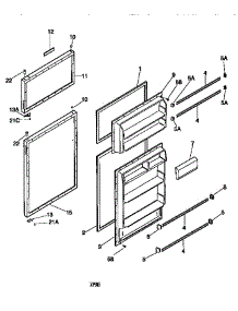 Door parts for Kenmore Refrigerator 253.9366196 (2539366196, 253 9366196) from AppliancePartsPros.com