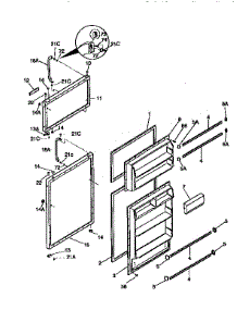 Doors parts for Kenmore Refrigerator 253.9366200 (2539366200, 253 9366200) from AppliancePartsPros.com