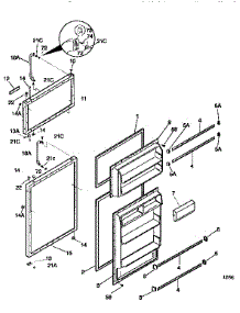 Doors parts for Kenmore Refrigerator 253.9366203 (2539366203, 253 9366203) from AppliancePartsPros.com