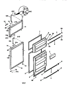 Doors parts for Kenmore Refrigerator 253.9366204 (2539366204, 253 9366204) from AppliancePartsPros.com