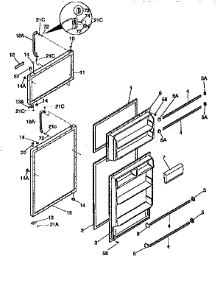 Doors parts for Kenmore Refrigerator 253.9366210 (2539366210, 253 9366210) from AppliancePartsPros.com