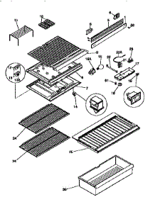 Separator And Shelves parts for Kenmore Refrigerator 253.9366211 (2539366211, 253 9366211) from AppliancePartsPros.com