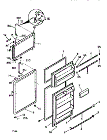 Doors parts for Kenmore Refrigerator 253.9366213 (2539366213, 253 9366213) from AppliancePartsPros.com