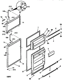 Doors parts for Kenmore Refrigerator 253.9366215 (2539366215, 253 9366215) from AppliancePartsPros.com