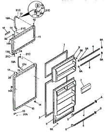 Doors parts for Kenmore Refrigerator 253.9366280 (2539366280, 253 9366280) from AppliancePartsPros.com
