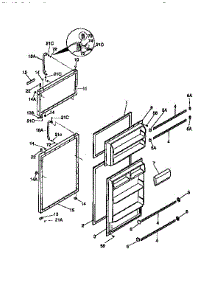 Doors parts for Kenmore Refrigerator 253.9366281 (2539366281, 253 9366281) from AppliancePartsPros.com