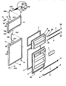 Doors parts for Kenmore Refrigerator 253.9366290 (2539366290, 253 9366290) from AppliancePartsPros.com