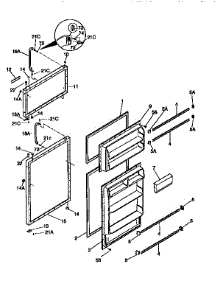 Doors parts for Kenmore Refrigerator 253.9366291 (2539366291, 253 9366291) from AppliancePartsPros.com