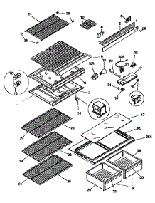 Separator And Shelves parts for Kenmore Refrigerator 253.9366400 (2539366400, 253 9366400) from AppliancePartsPros.com